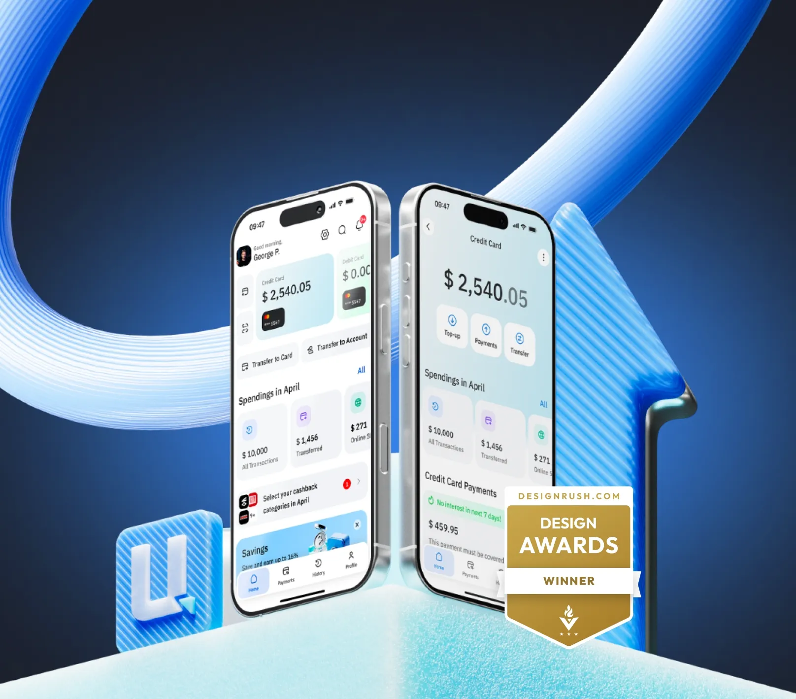 UnitBank - design concept for the bank’s application
                